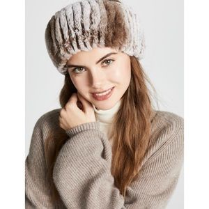 NWT Adrienne Landau rabbit fur headband